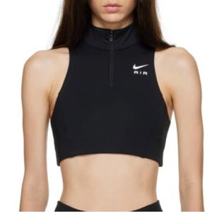 Nike Dri Fit medium zip neck sports bra